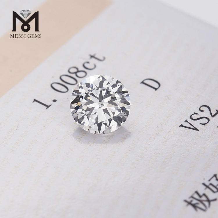 1.008ct d vs2 hpht created diamond EX brilliant cut loose