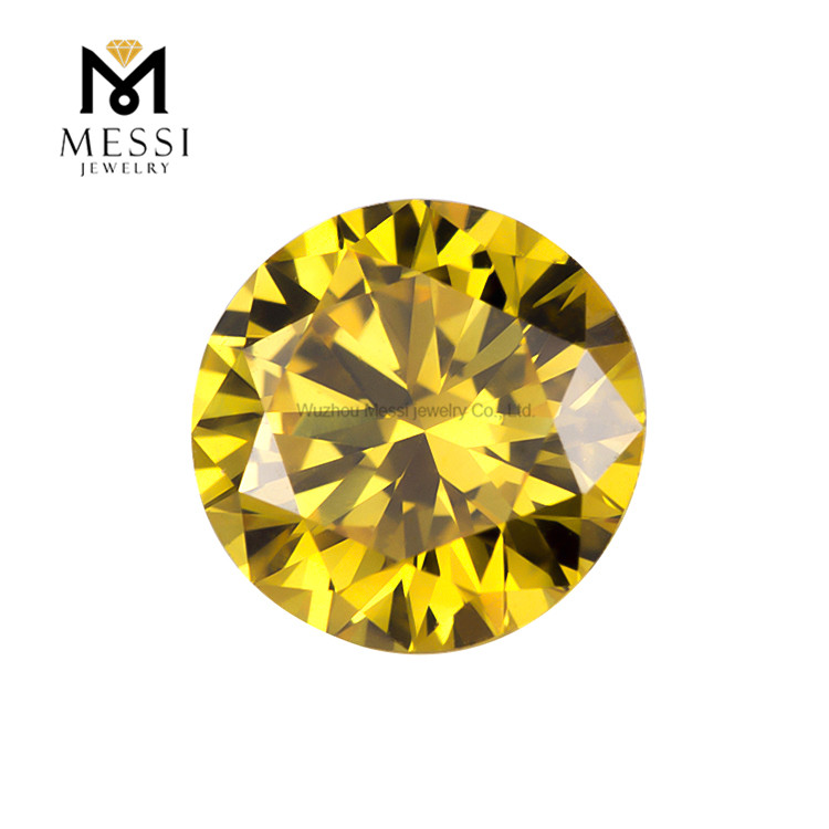 cushion cut VS 3VG 0.814ct yellow diamond polished wholesale price in stock