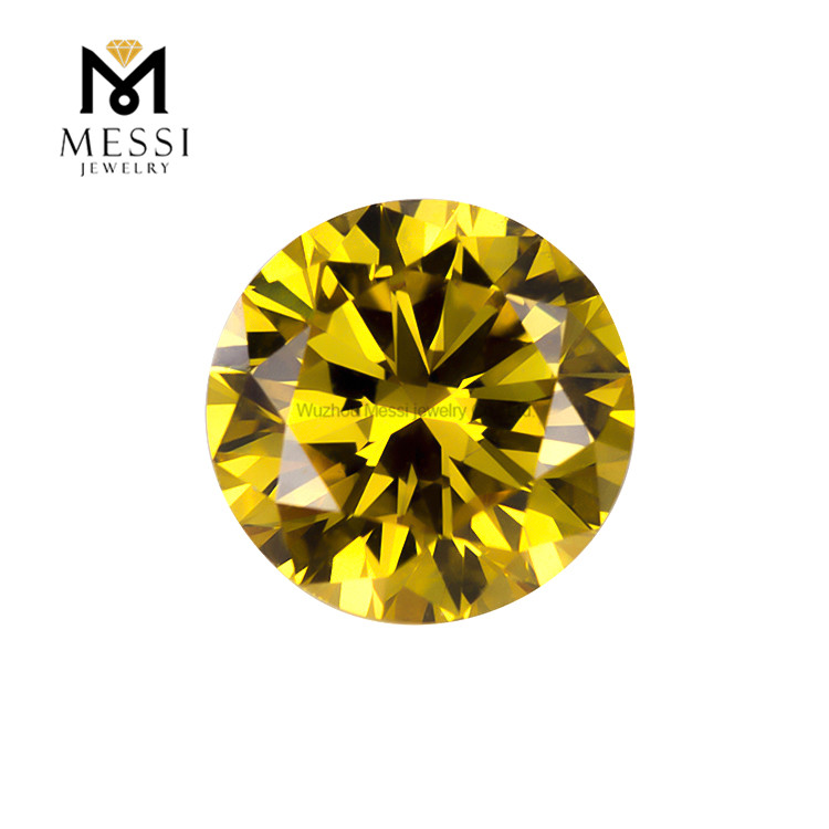 cushion cut VS 3VG 0.814ct yellow diamond polished wholesale price in stock