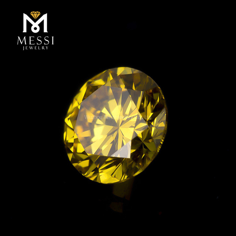 cushion cut VS 3VG 0.814ct yellow diamond polished wholesale price in stock