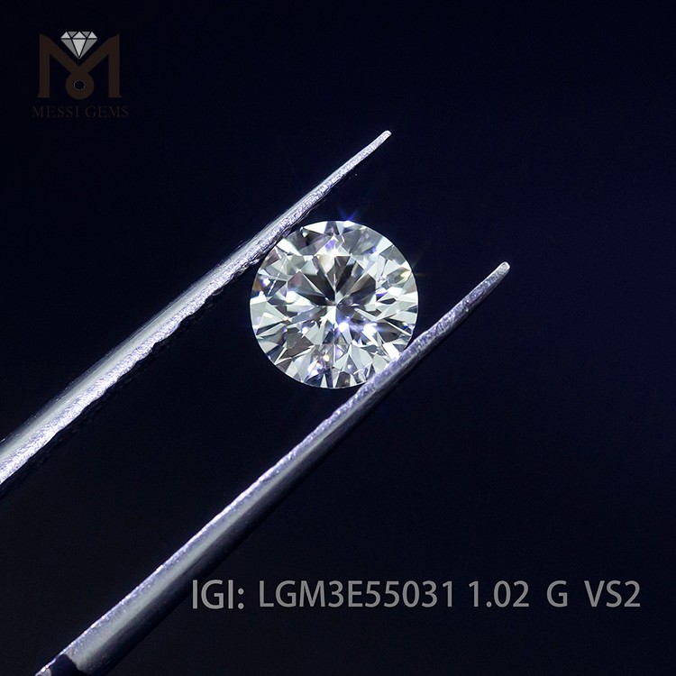 1.02 carat diamond white G VS2 IDEAL carat lab grown diamond