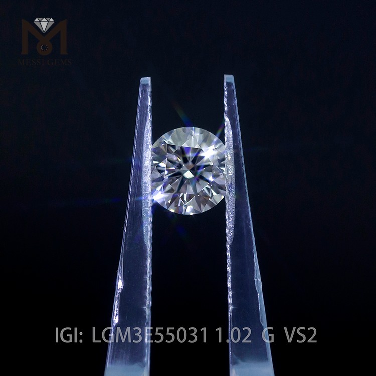 1.02 carat diamond white G VS2 IDEAL carat lab grown diamond