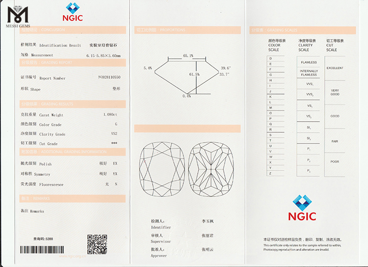 1.08ct lab grown loose diamonds G VS2 loose diamond prices