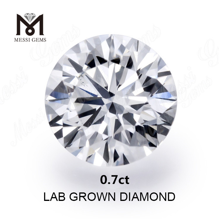 0.7ct lab diamond white F EX SI1 NGIC