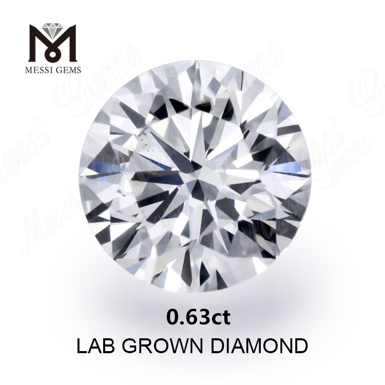 0.63ct created diamond white F SI1 EX NGIC