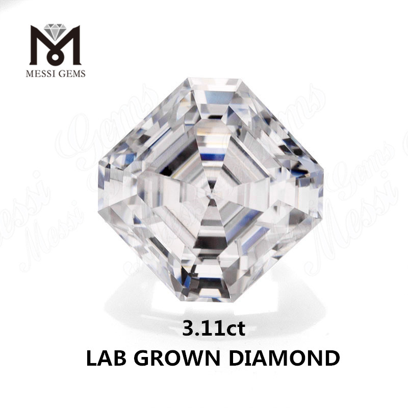 3.11ct lab made diamond ASSCH white E VVS1 CVD Synthetic diamond